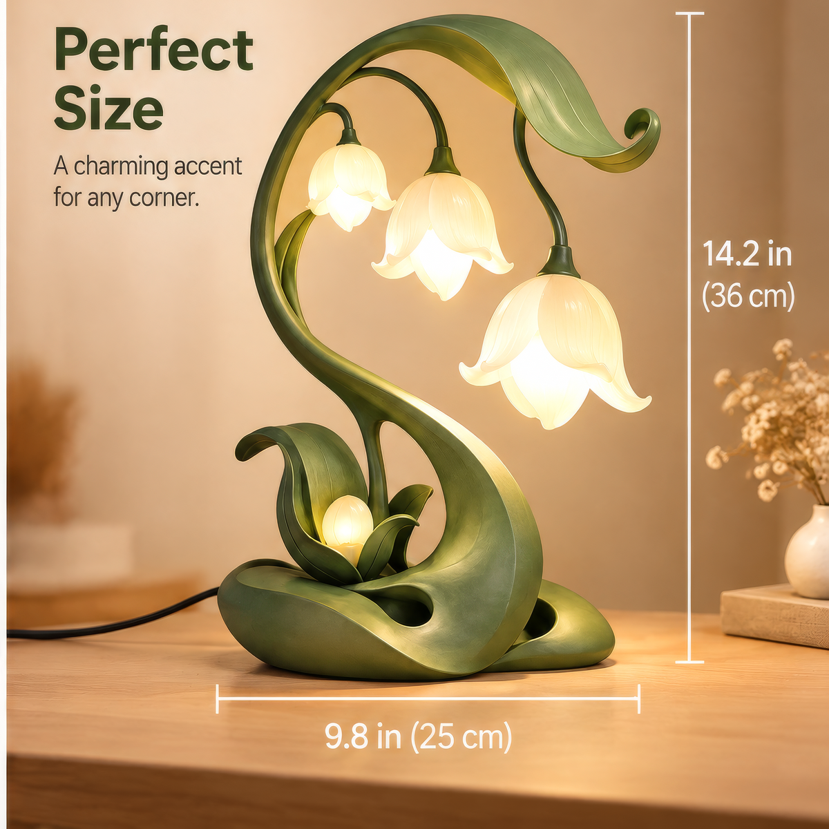 JORVYNOY® Enchanted Bellflower Table Lamp