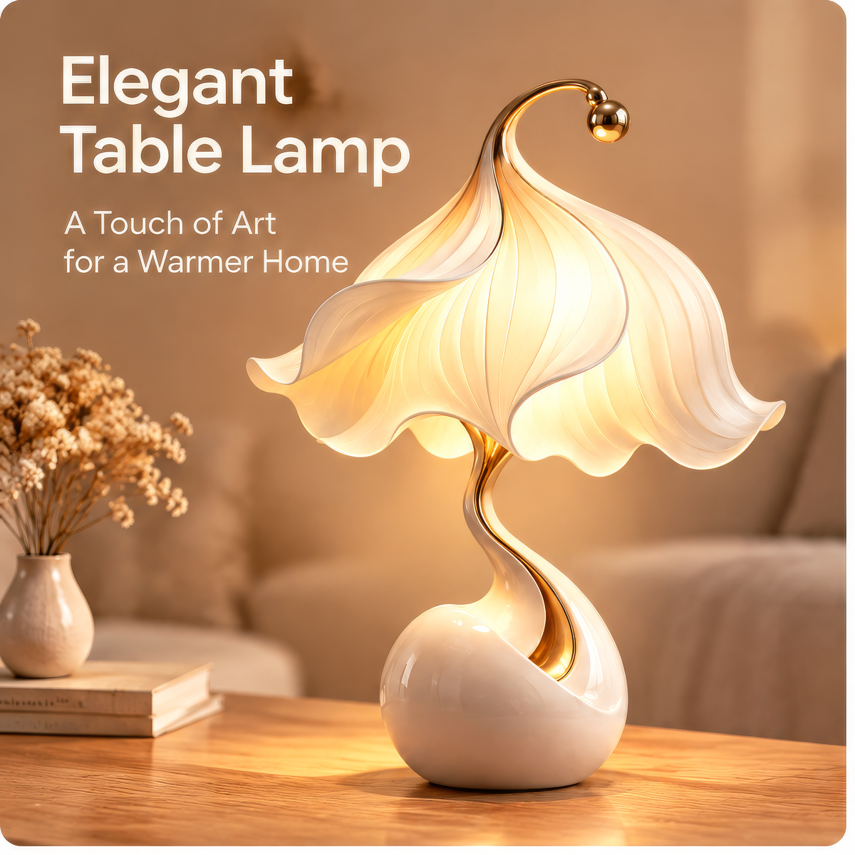 JORVYNOY® Petal Flow Sculptural Table Lamp