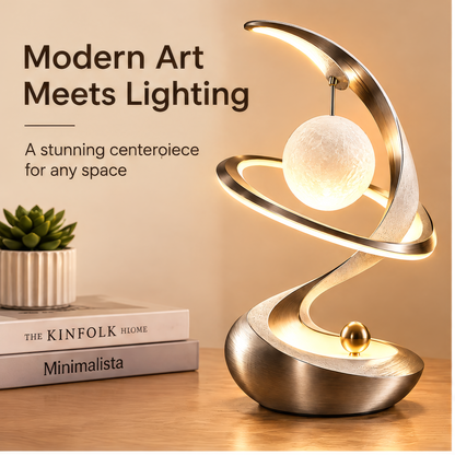 JORVYNOY® Lunar Orbit Sculptural Table Lamp