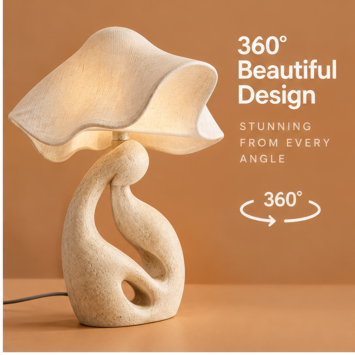 JORVYNOY® Dune Wave Sculptural Table Lamp